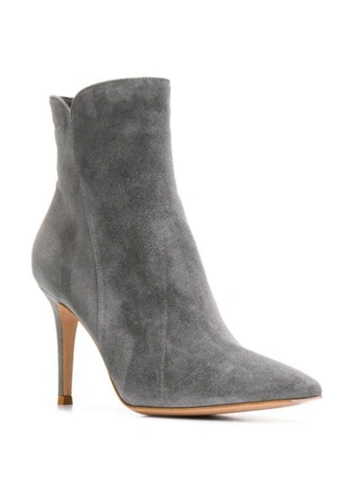 Shop Gianvito Rossi Levy Ankle Boots In Grey