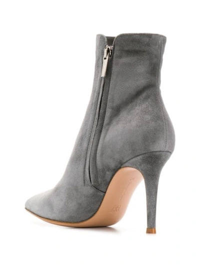 Shop Gianvito Rossi Levy Ankle Boots In Grey