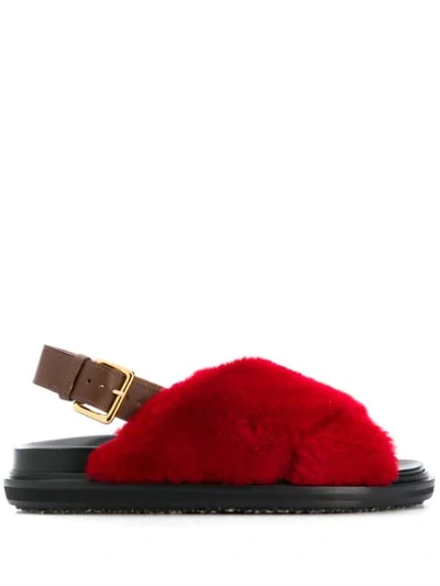 Shop Marni Slip-on Sandals In Black