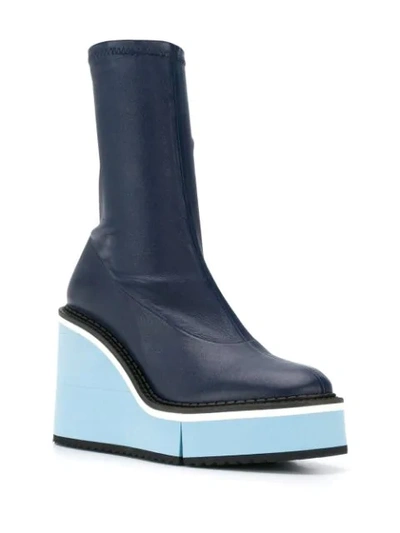Shop Clergerie Bliss Boots In Navy/babyblue