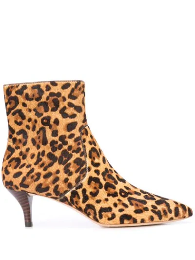 Shop Loeffler Randall Kassidy Leopard Boots In Brown