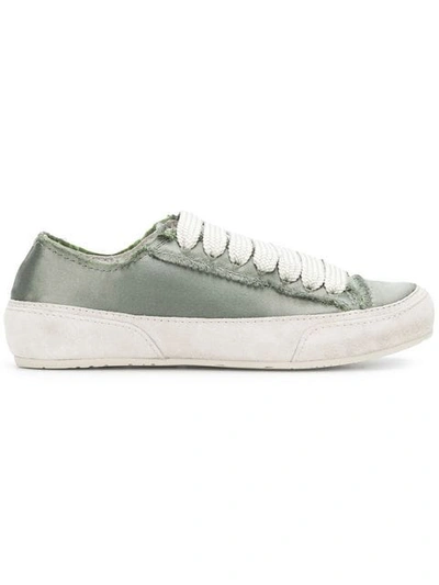 Shop Pedro Garcia Wide Lace-up Sneakers - Green