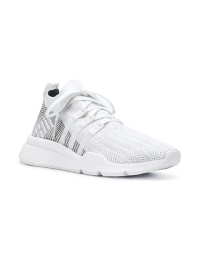 Shop Adidas Originals Eqt Support Mid Adv Primeknit Sneakers In White
