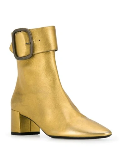 Shop Saint Laurent Joplin 50 Boots In Gold