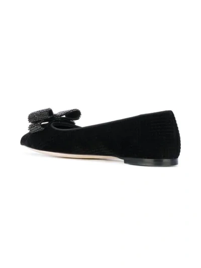 Shop Giuseppe Zanotti Karolina Crystal Pointed Flats In Black