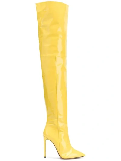 Shop Marco Bologna Thigh-high Boots - Yellow