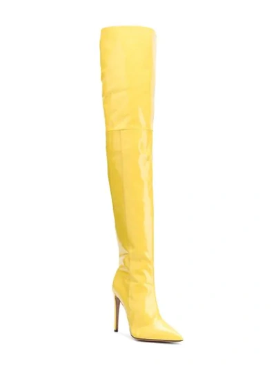 Shop Marco Bologna Thigh-high Boots - Yellow