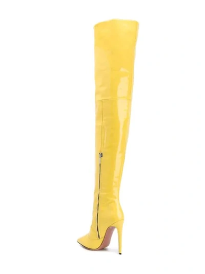 Shop Marco Bologna Thigh-high Boots - Yellow