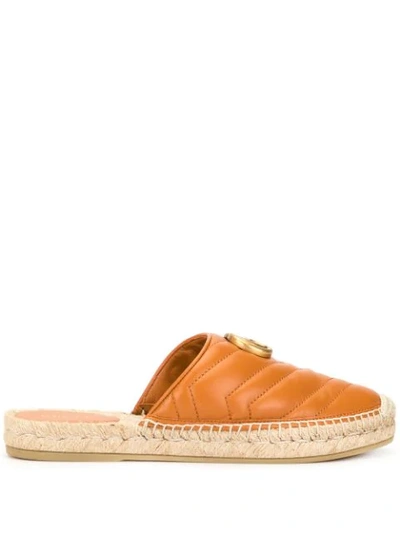 Shop Gucci Double G Espadrilles In Orange