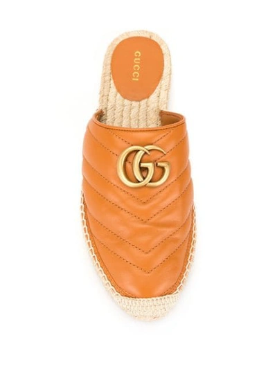 Shop Gucci Double G Espadrilles In Orange