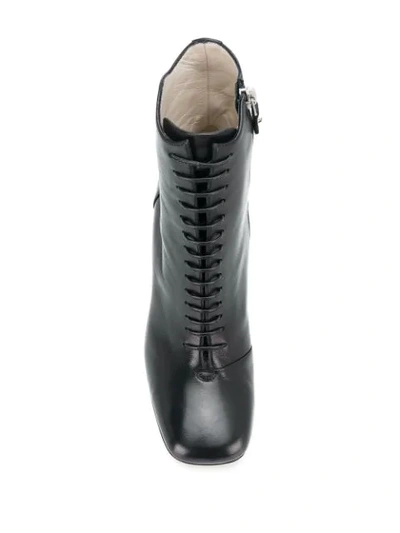 Shop Francesca Bellavita Lace-up Boots In Black
