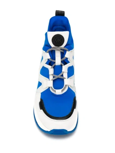 Shop Michael Michael Kors 'olympia' Sneakers In Blue