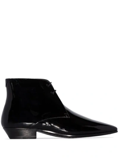 Shop Saint Laurent Jonas 25mm Ankle Boots In Black