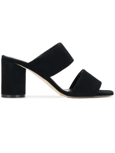 Shop Aeyde Double Strap Mules In Black
