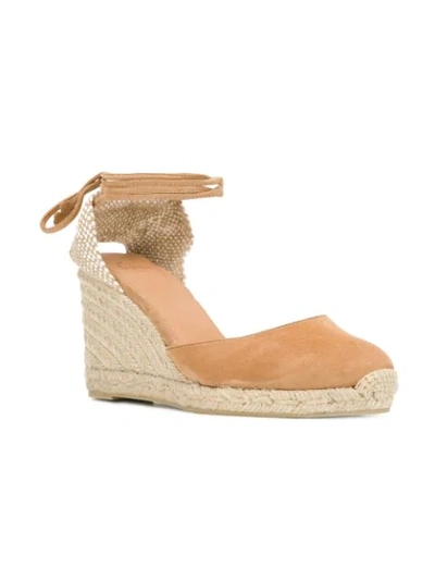 CASTAÑER CARINA WEDGE ESPADRILLES - 大地色