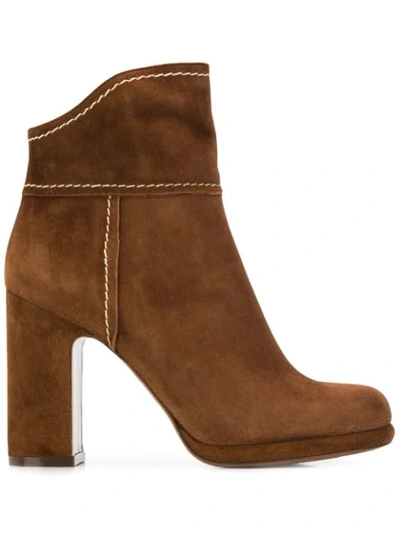 Shop L'autre Chose High Heeled Ankle Boots In Brown