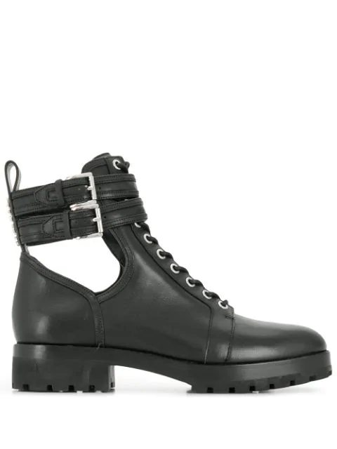 michael kors black leather boots