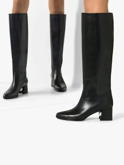 Shop Nicholas Kirkwood Miri 55mm Knee-high Boots In Black