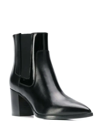Shop Santoni Pointed Ankle Boots In Black