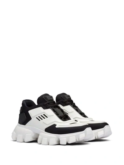 Shop Prada Cloudbust Thunder Sneakers In White