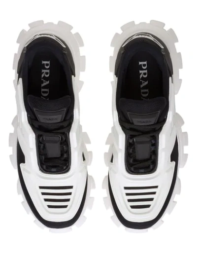 Shop Prada Cloudbust Thunder Sneakers In White