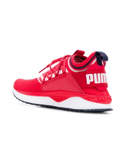 Shop Puma Evolution Tsugi Jun Sport Stripes Sneakers In Red