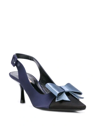 Shop Fabrizio Viti Slingback Mules In Blue