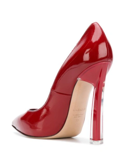 Shop Casadei Classic Pointed Pumps In Red