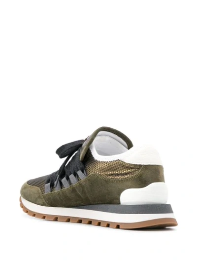 Shop Brunello Cucinelli Low Top Sneakers In Green