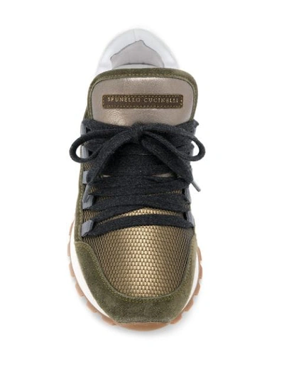 Shop Brunello Cucinelli Low Top Sneakers In Green