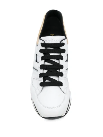 Shop Hogan H222 Logo Sneakers In White