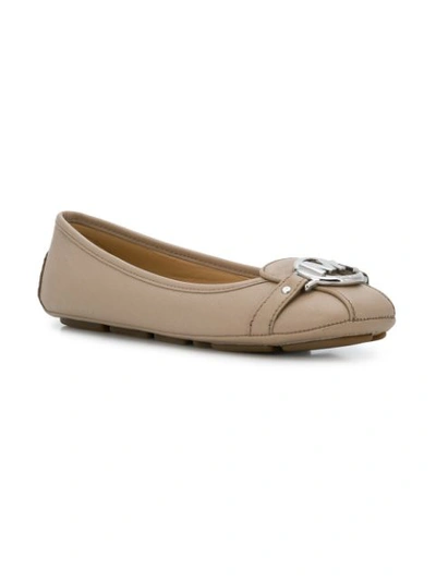Shop Michael Michael Kors 'fulton' Ballerina Shoes - Neutrals