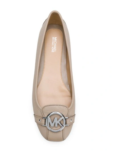 Shop Michael Michael Kors 'fulton' Ballerina Shoes - Neutrals