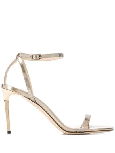 Shop Jimmy Choo Minny 85mm Sandals In Gold