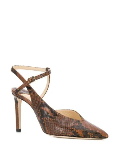 Shop Jimmy Choo Sakeya 85 Pumps In Brown