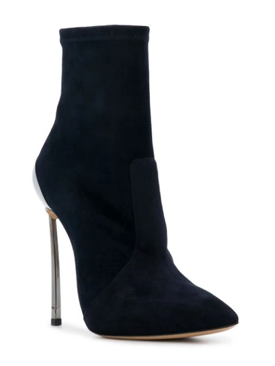 Shop Casadei Techno Blade Ankle Boots - Blue