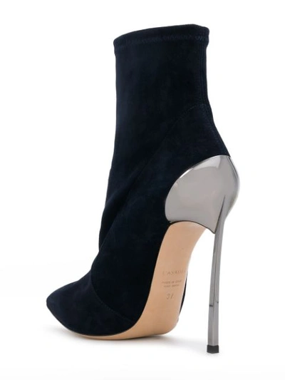 Shop Casadei Techno Blade Ankle Boots - Blue