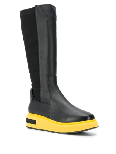 Shop Paloma Barceló Contrast Sole Boots In Black