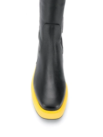 Shop Paloma Barceló Contrast Sole Boots In Black