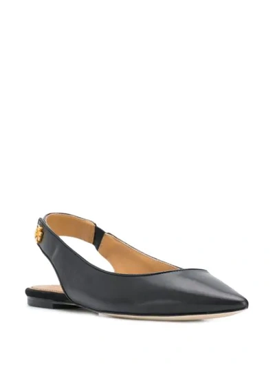 Shop Tory Burch Kira Slingback Ballerina Shoes In Black