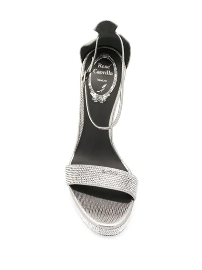 Shop René Caovilla High-heel Sandals In Silver