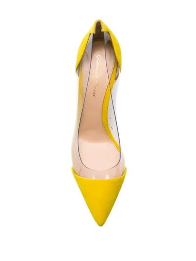 Gianvito Rossi Plexi 105 Patent-leather Pumps In Yellow