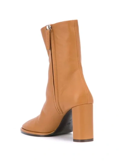 Shop The Row Block Heel Ankle Boots In Tan