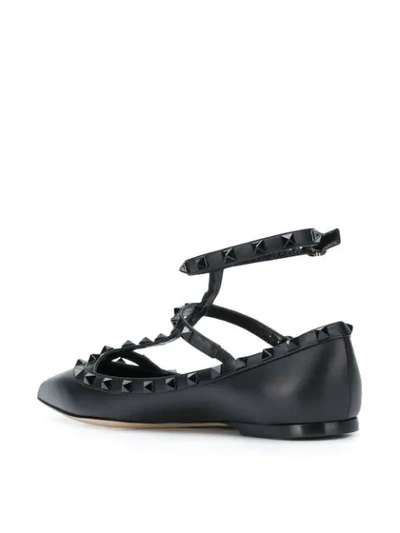 Shop Valentino Garavani Rockstud Ballet Flats In Black