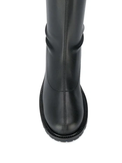 Shop Giuseppe Zanotti Pebbled Heel Boots In Black