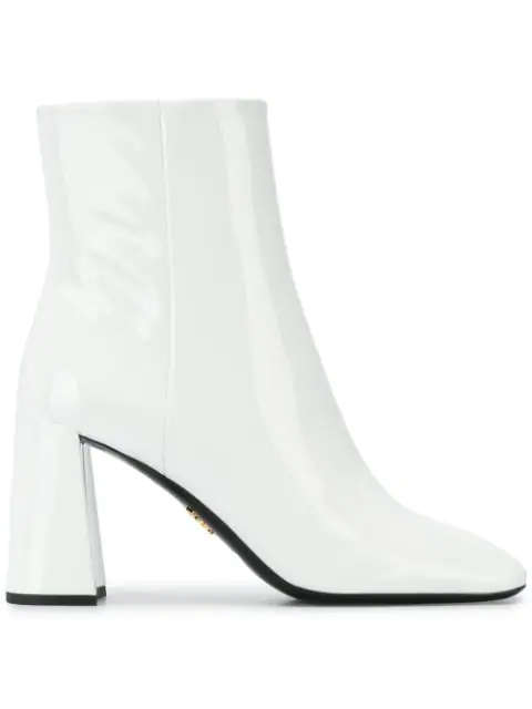 Prada Stiefeletten Mit Reissverschluss In White Modesens