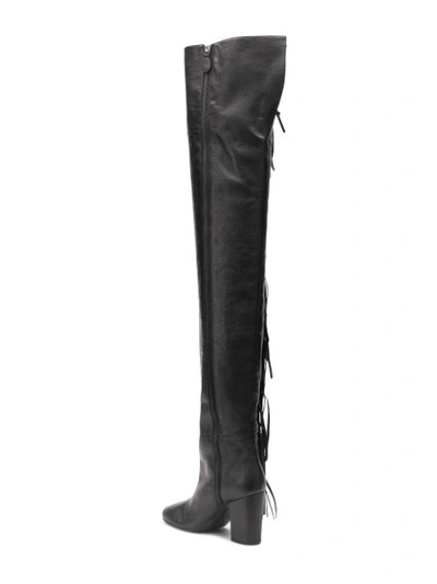 Shop Laurence Dacade Tied Thigh High Boots In Black