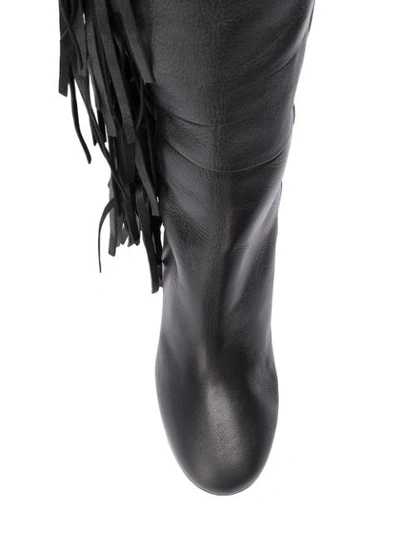 Shop Laurence Dacade Tied Thigh High Boots In Black