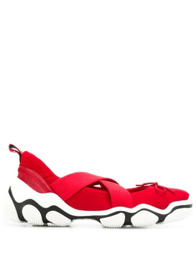 RED VALENTINO RED(V) BALLET SNEAKERS - 红色