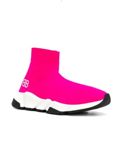 Shop Balenciaga Speed Sneakers In Pink